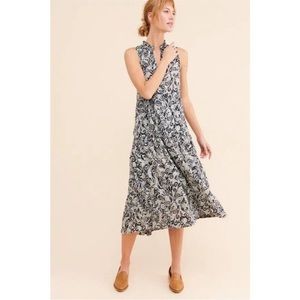 Anthropologie Maeve NWT Marya tiered maxi dress. Black and grey size medium